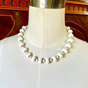 Vintage Milk Glass Necklace